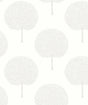 Seabrook Demi Glass Beaded Trees Ivory & Glass Beads Wallpaper