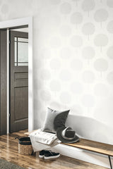Seabrook Demi Glass Beaded Trees Ivory & Glass Beads Wallpaper