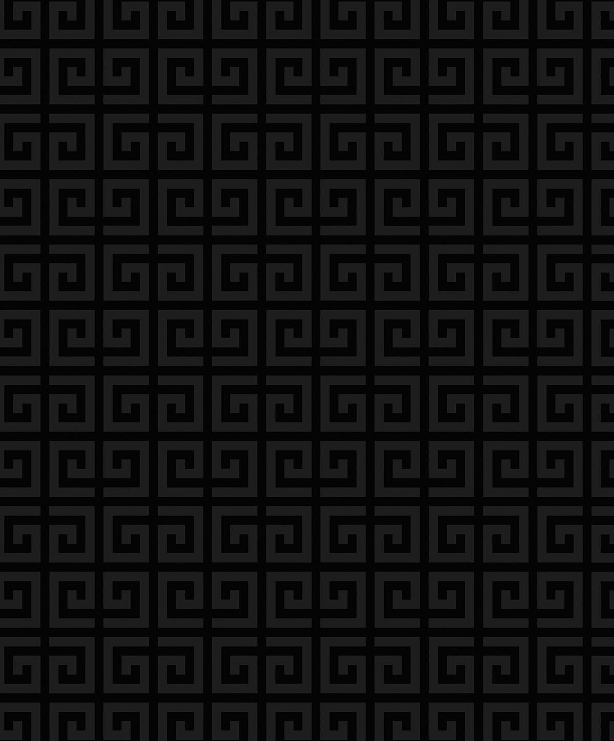 Seabrook Major Greek Key Metallic Onyx Wallpaper