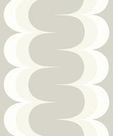 Seabrook Mandolin Geometric Stripe Paper & Fog Wallpaper