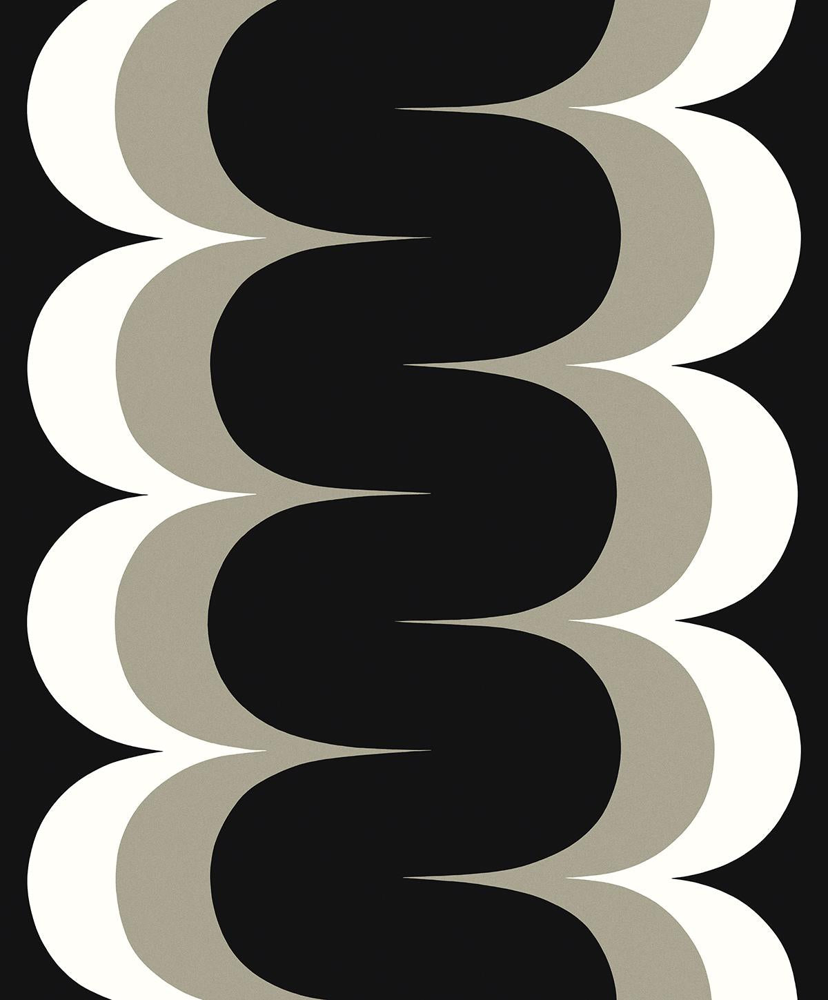 Seabrook Mandolin Geometric Stripe Onyx & Metallic Stone Wallpaper