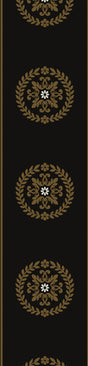 Seabrook Ronan Medallion Border Black & Metallic Gold Wallpaper