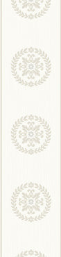 Seabrook Ronan Medallion Border Cream & Metallic Cookie Wallpaper