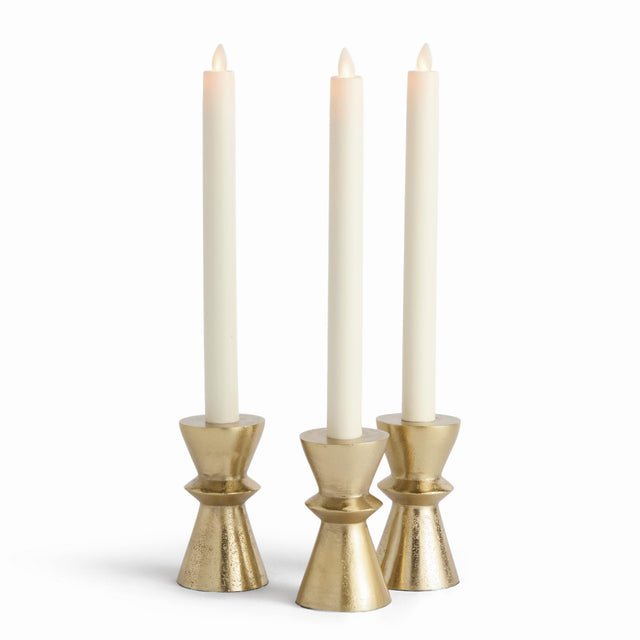 Napa Gold WELLS TAPER HOLDERS, SET OF 3