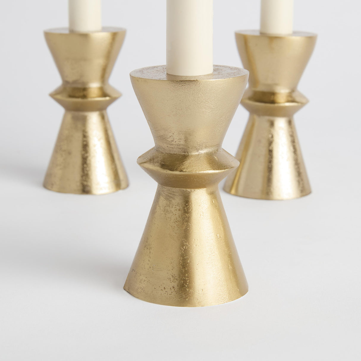 Napa Gold WELLS TAPER HOLDERS, SET OF 3