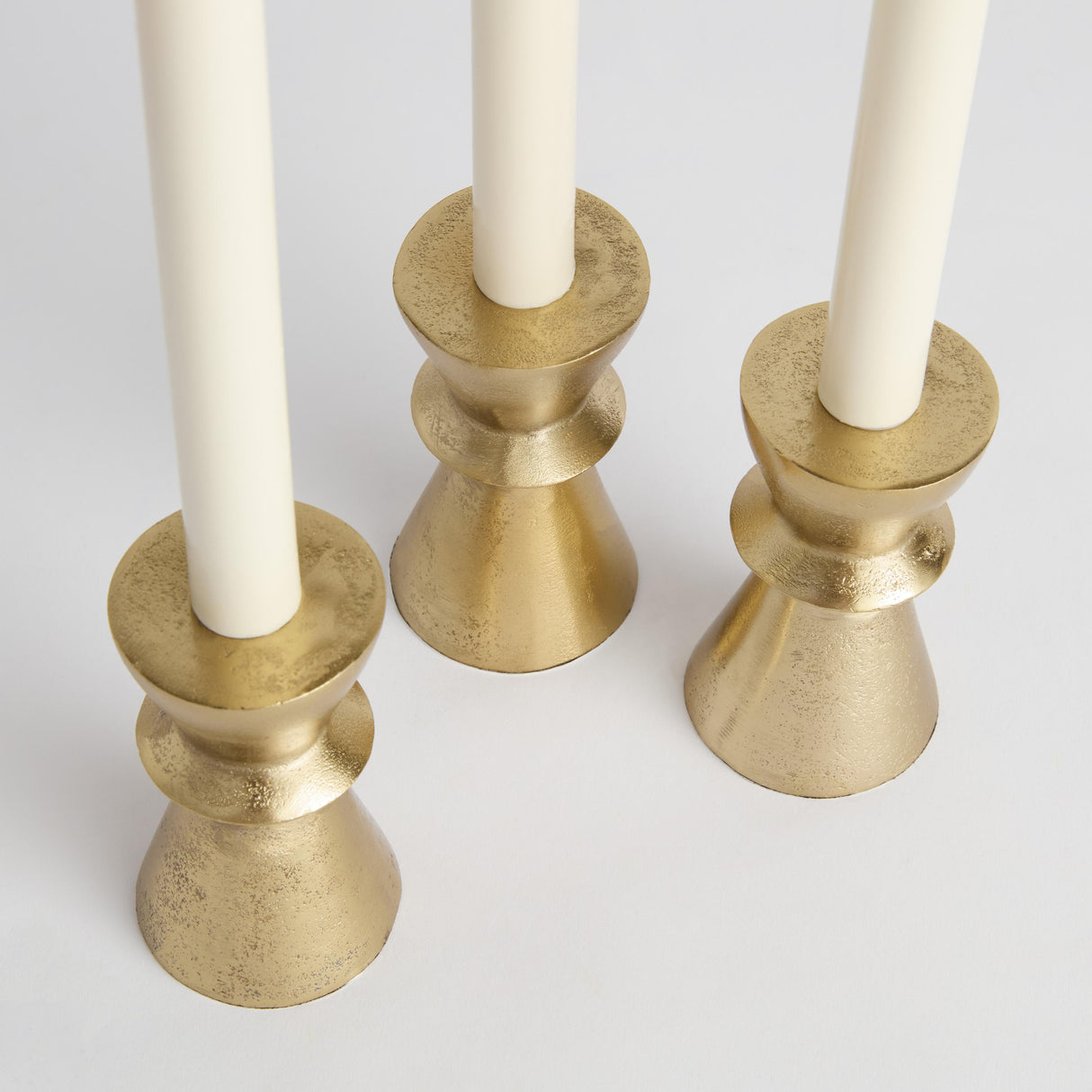 Napa Gold WELLS TAPER HOLDERS, SET OF 3