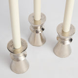 Napa Silver WELLS TAPER HOLDERS, SET OF 3