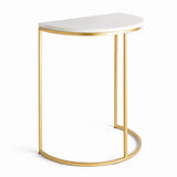 Napa White Marble/Gold ANNAMARIA SIDE TABLE