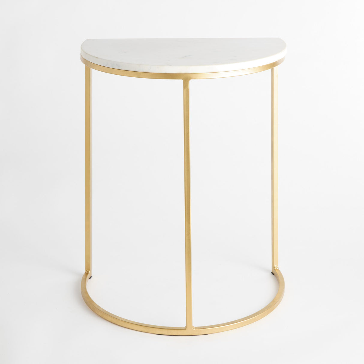 Napa White Marble/Gold ANNAMARIA SIDE TABLE