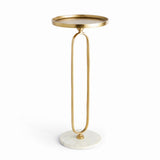 Napa Gold/White Marble INDRA SIDE TABLE