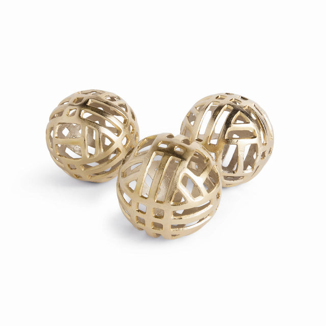 Napa Champagne Gold CANDACE ORBS LARGE, SET OF 3