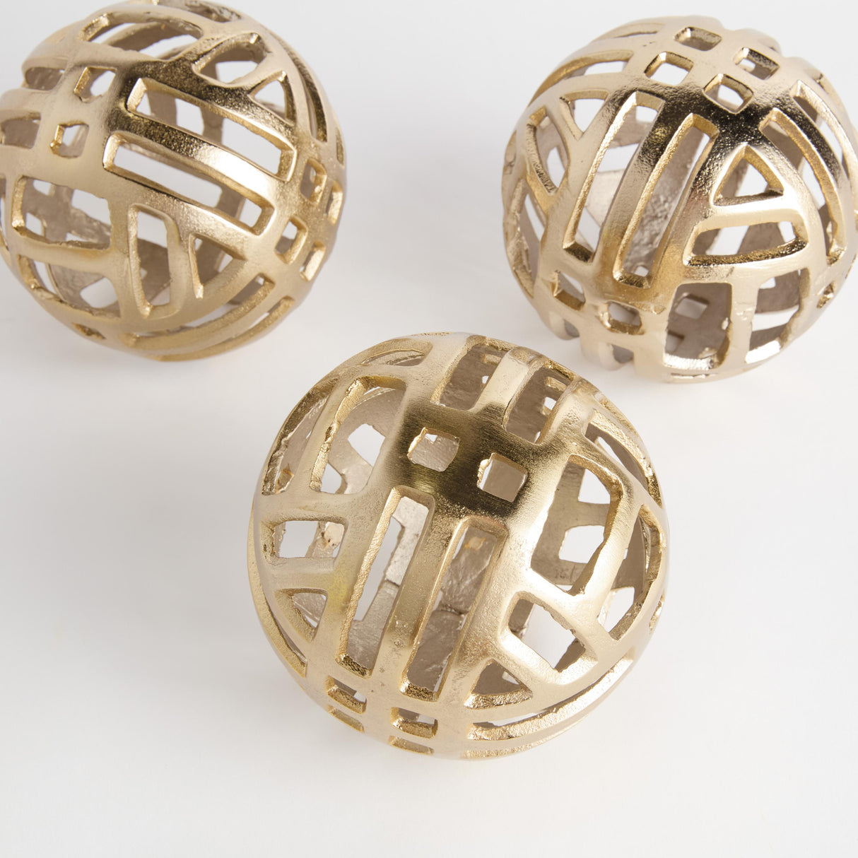 Napa Champagne Gold CANDACE ORBS LARGE, SET OF 3