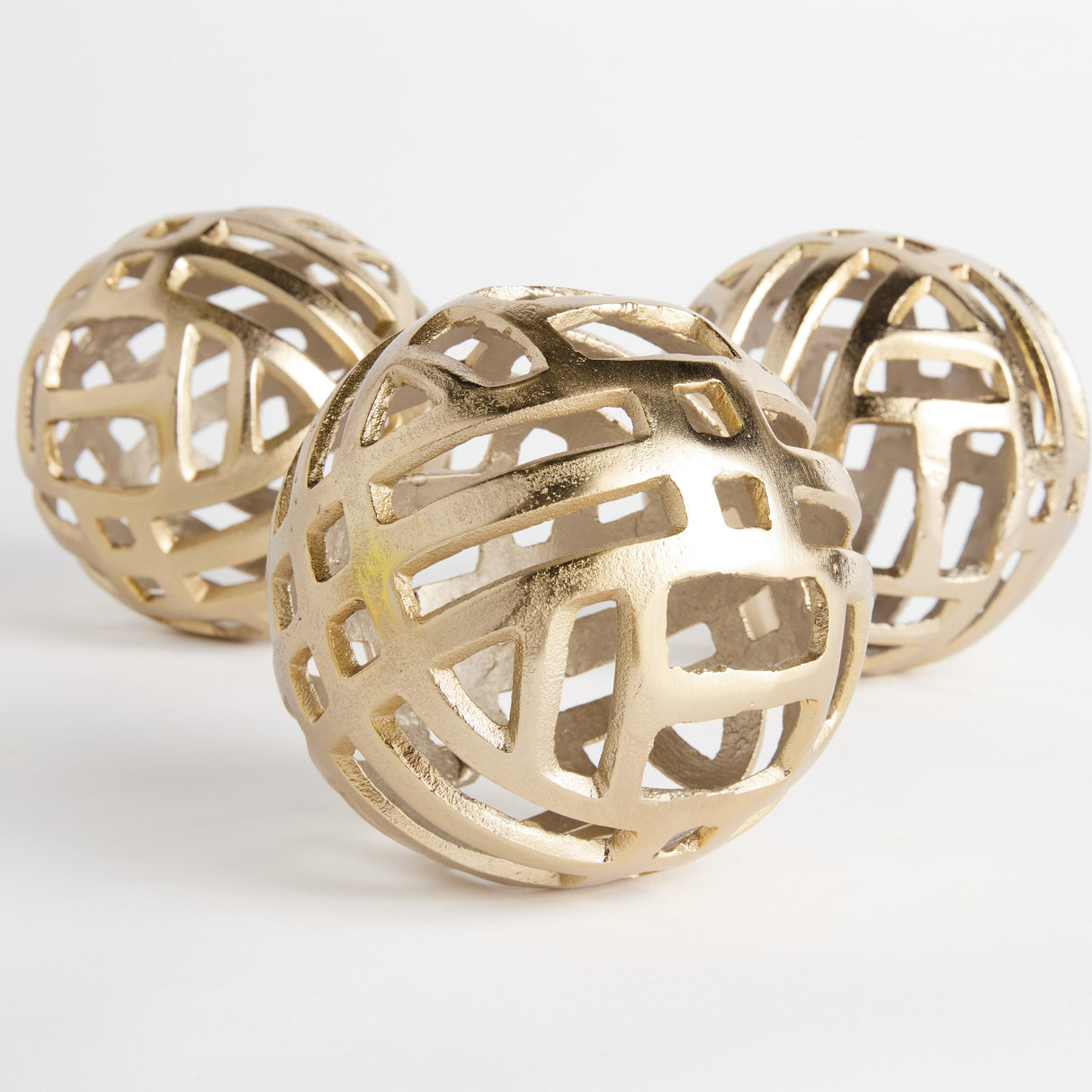 Napa Champagne Gold CANDACE ORBS LARGE, SET OF 3