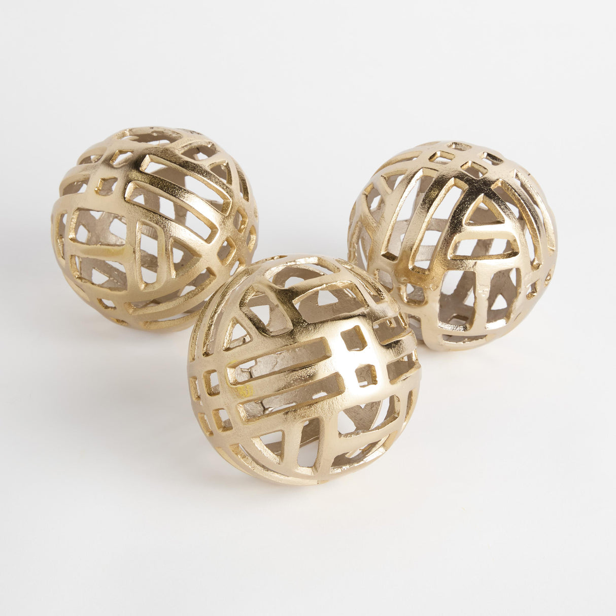 Napa Champagne Gold CANDACE ORBS LARGE, SET OF 3