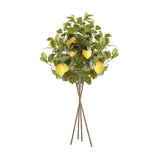 Napa Green/Yellow FAUX LEMON STEMS 31", SET OF 4