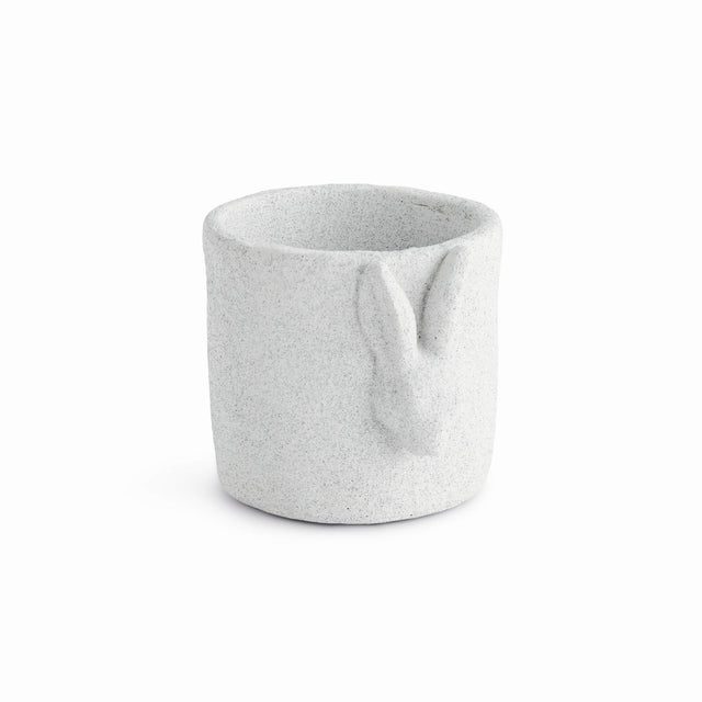 Napa White/Graywash RABBIT RELIEF POT SMALL