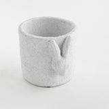 Napa White/Graywash RABBIT RELIEF POT SMALL