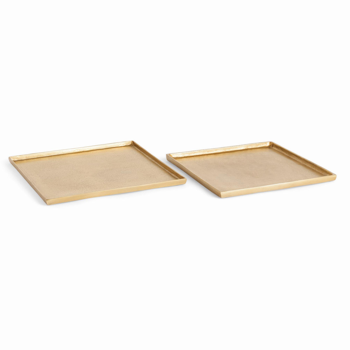 Napa Gold BRETT SQUARE DECORATIVE TRAYS, SET OF 2