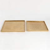 Napa Gold BRETT SQUARE DECORATIVE TRAYS, SET OF 2