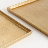 Napa Gold BRETT SQUARE DECORATIVE TRAYS, SET OF 2