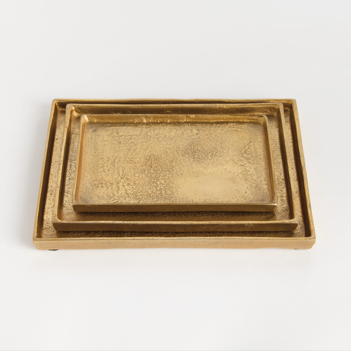 Napa Gold BRETT RECTANGULAR DECORATIVE TRAYS, SET OF 3