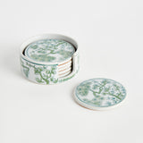 Napa Green/White IMPERIAL COASTERS, SET OF 6