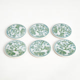 Napa Green/White IMPERIAL COASTERS, SET OF 6