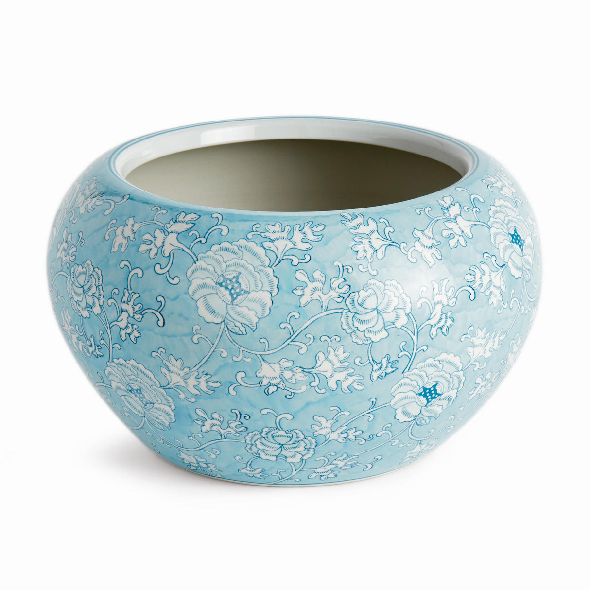 Napa Light Blue/White MONARCH EMPRESS POT LARGE