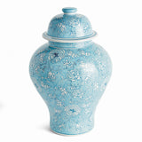 Napa Light Blue/White MONARCH LOTUS GINGER JAR