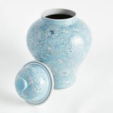 Napa Light Blue/White MONARCH LOTUS GINGER JAR