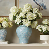 Napa Light Blue/White MONARCH LOTUS GINGER JAR