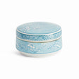 Napa Light Blue/White MONARCH EMPRESS ROUND LIDDED CATCH ALL BOX SMALL