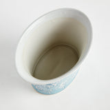 Napa Light Blue/White MONARCH LOTUS CACHEPOT LARGE