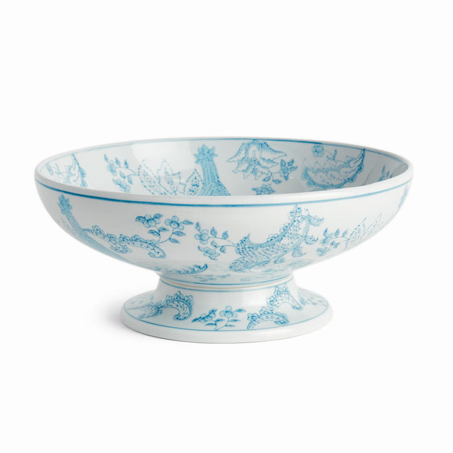 Napa Light Blue/White MONARCH PARROT DECORATIVE BOWL