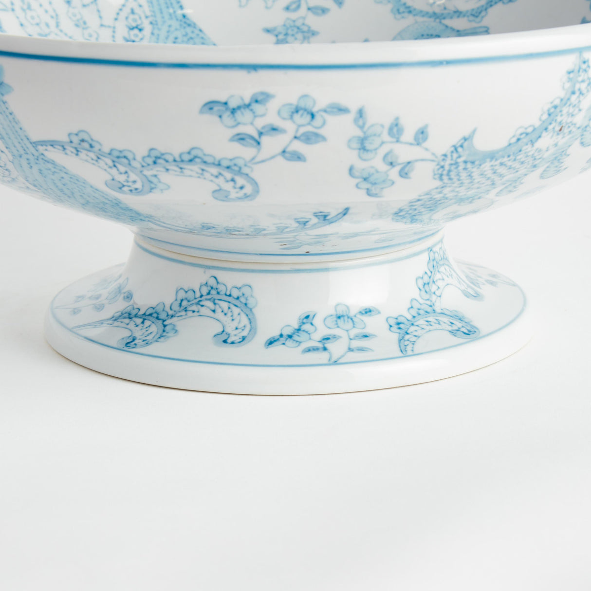 Napa Light Blue/White MONARCH PARROT DECORATIVE BOWL