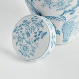 Napa Light Blue/White MONARCH PARROT GINGER JAR
