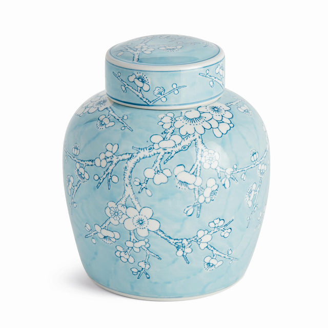Napa Light Blue/White MONARCH EMPRESS LIDDED JAR