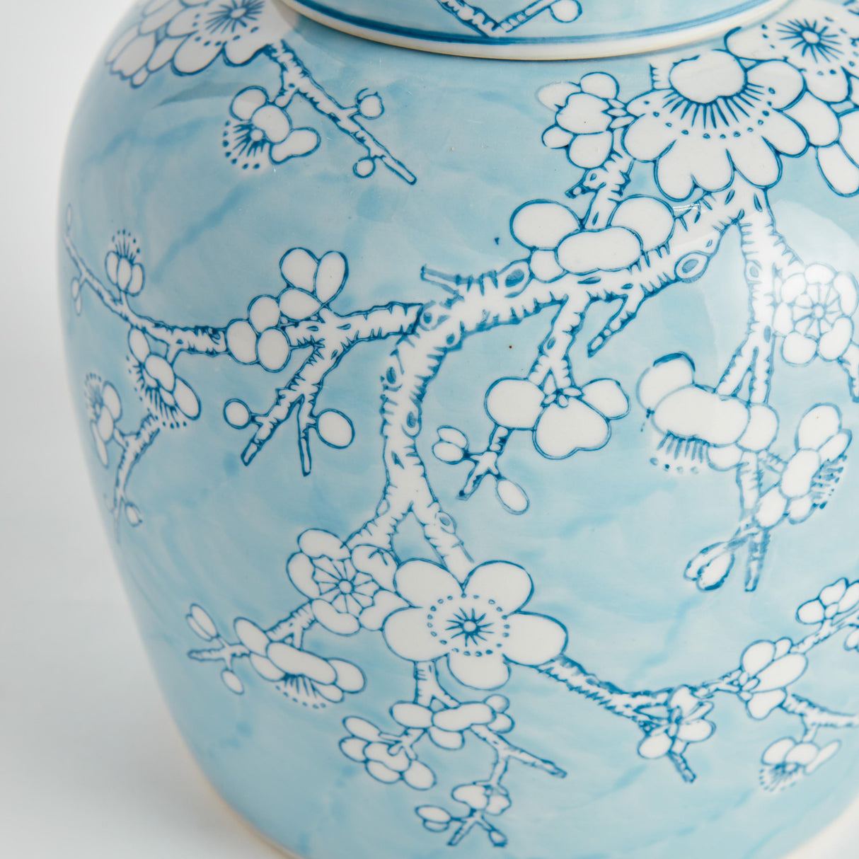 Napa Light Blue/White MONARCH EMPRESS LIDDED JAR