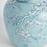 Napa Light Blue/White MONARCH EMPRESS LIDDED JAR