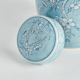 Napa Light Blue/White MONARCH EMPRESS LIDDED JAR