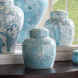 Napa Light Blue/White MONARCH EMPRESS LIDDED JAR