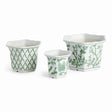 Napa Green/White IMPERIAL FLARED POTS, SET OF 3