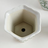 Napa Green/White IMPERIAL FLARED POTS, SET OF 3