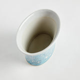 Napa Light Blue/White MONARCH LOTUS CACHEPOT SMALL