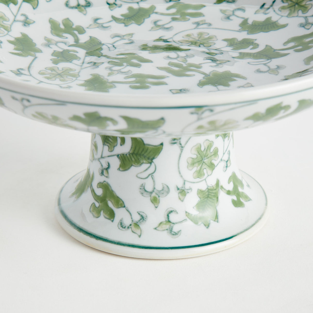 Napa Green/White IMPERIAL FOLIAGE COMPOTE LARGE