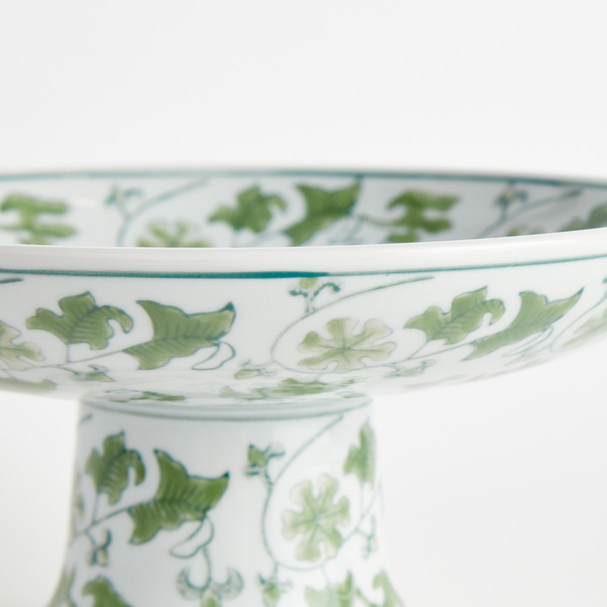 Napa Green/White IMPERIAL FOLIAGE COMPOTE LARGE