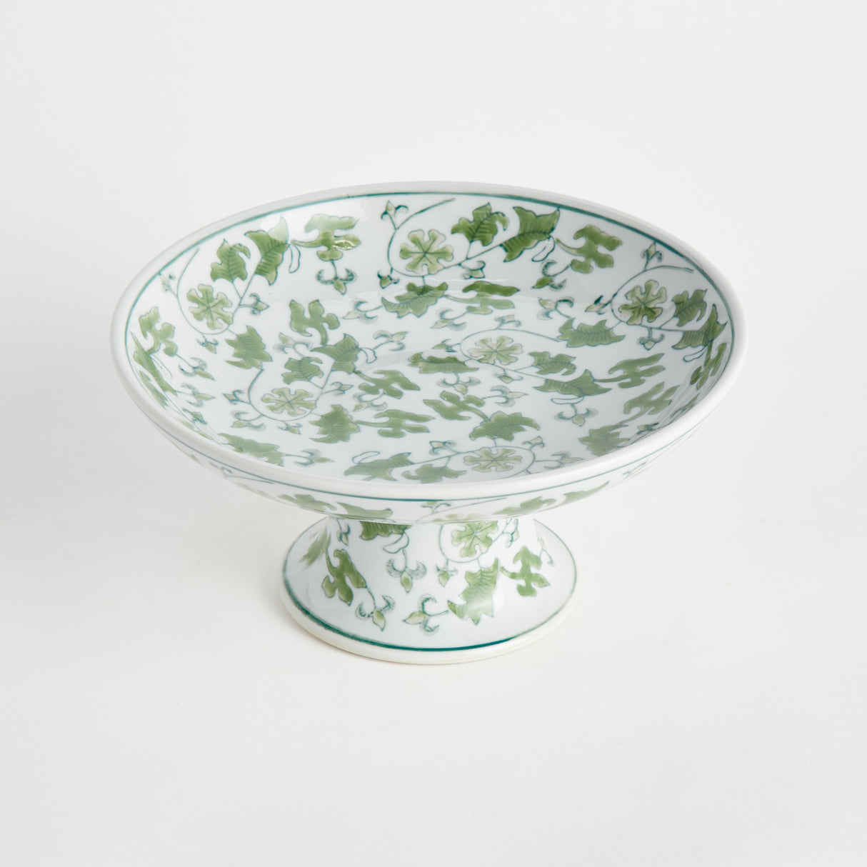 Napa Green/White IMPERIAL FOLIAGE COMPOTE LARGE