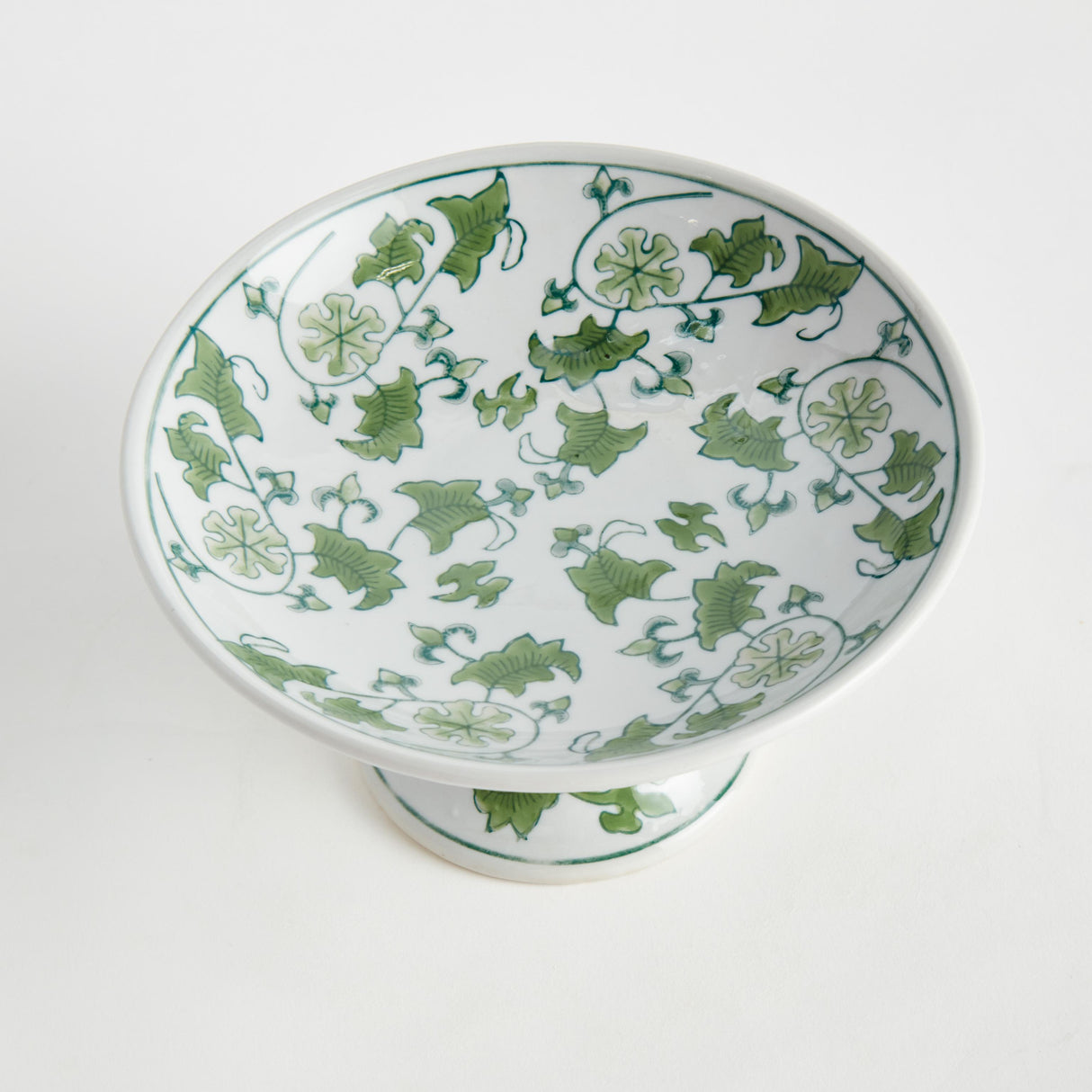 Napa Green/White IMPERIAL FOLIAGE COMPOTE SMALL