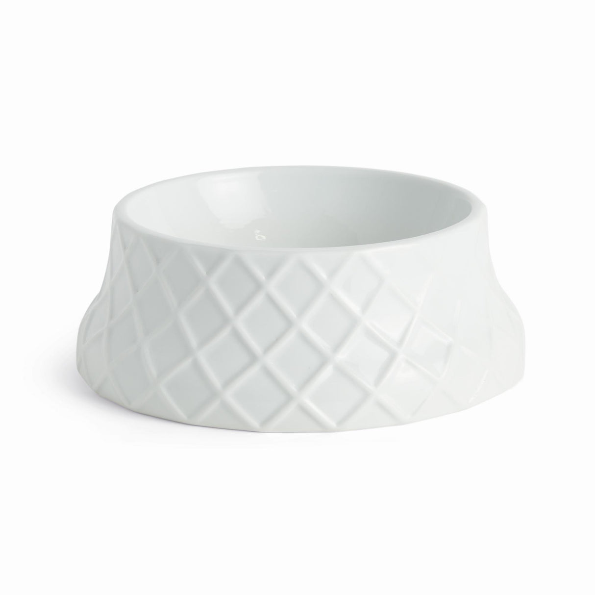 Napa White TRELLIS PET BOWL LARGE