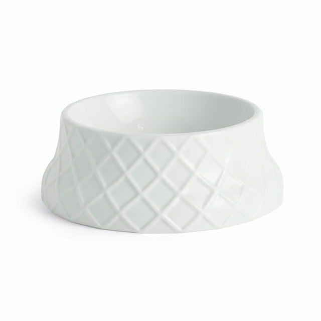 Napa White TRELLIS PET BOWL LARGE